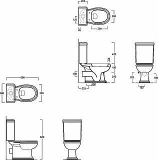 Унитаз  Simas Arcade AR831bi без бачка и сиденья